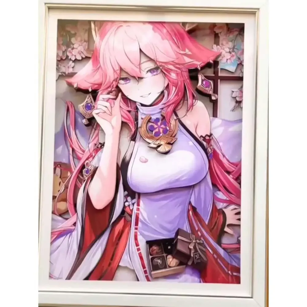 Genshin Impact Handmade 3D Painting, Furina, Yoimiya, Nahida, T